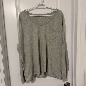 Aerie Heather Gray Crew Neck Tee
